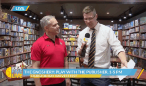 Jeff on the local news in the Gnosnery